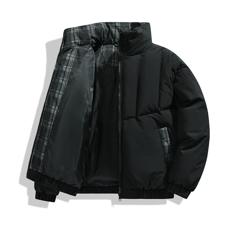 Herren isolierte Steppjacke mit hohen Kragen und praktischen Taschen R&B