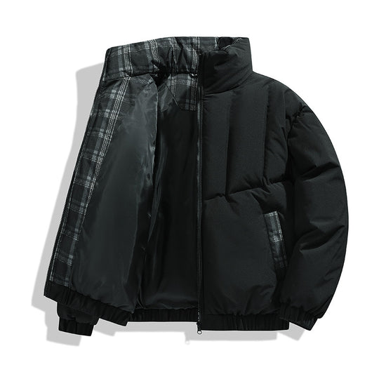 Herren isolierte Steppjacke mit hohen Kragen und praktischen Taschen R&B