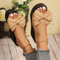 Damen Plateausandalen mit dekorativem Schleifen-Design