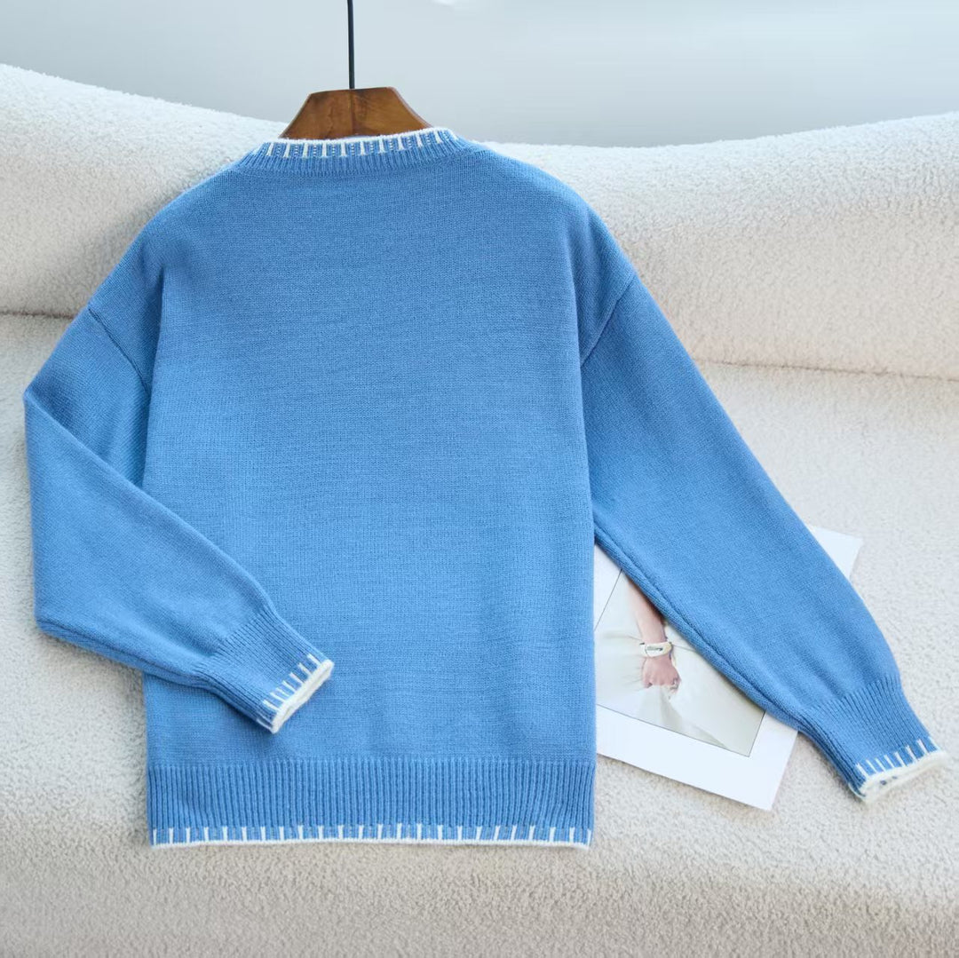 Damen Gemütlicher Sweatpullover mit Schleifenmotiv und bequemen Ärmeln R&B