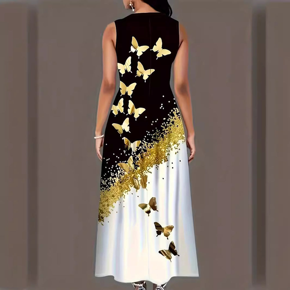 Damen Maxikleid mit floralem Motiv und praktischen Taschen R&B