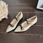 Damen Ballerinas mit elegantem Riemen und modischem Punkten-Design R&B