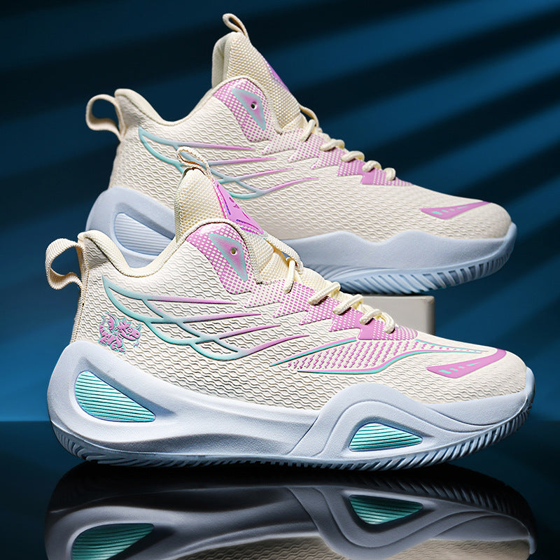 Damen Sportliche High-Top Sneakers mit atmungsaktiver Mesh-Oberfläche und dämpfendem Fußbett R&B
