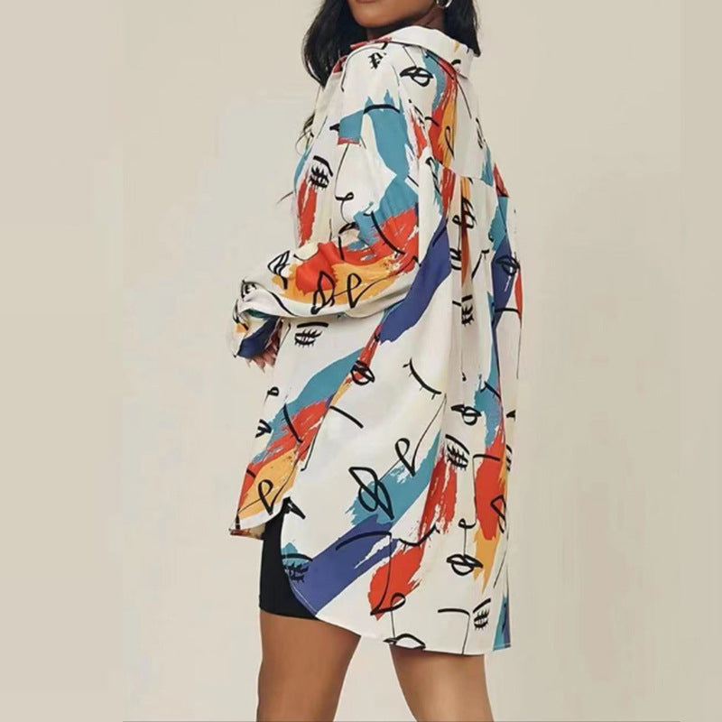 Damen Moderne Kunst Bluse R&B