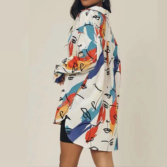 Damen Moderne Kunst Bluse R&B