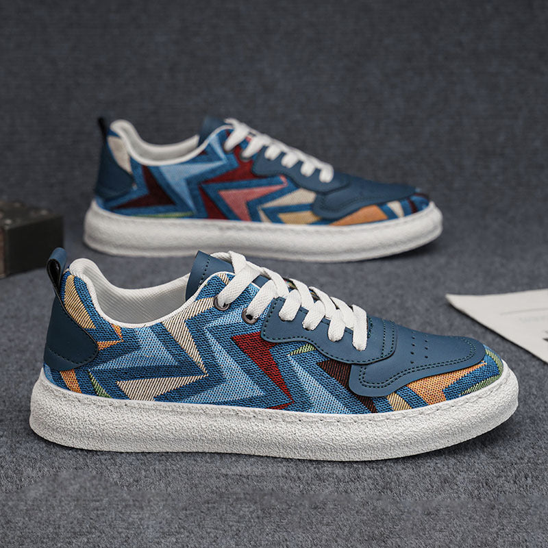 Damen modische Sneakers mit gewelltem Design und bequemer Sohle R&B