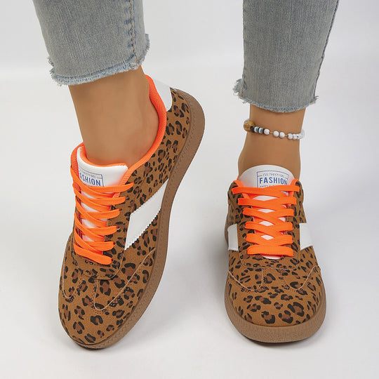 Damen Sneaker im sportlichen Leo-Design mit gepolsterter Dämpfung R&B