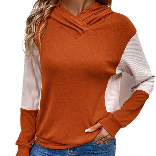 Damen Kapuzenpullover mit modernem Farbmix und strukturiertem Stoff R&B