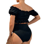 Damen Schwangerschaftsbikini-Set mit modischem Rüschendesign R&B