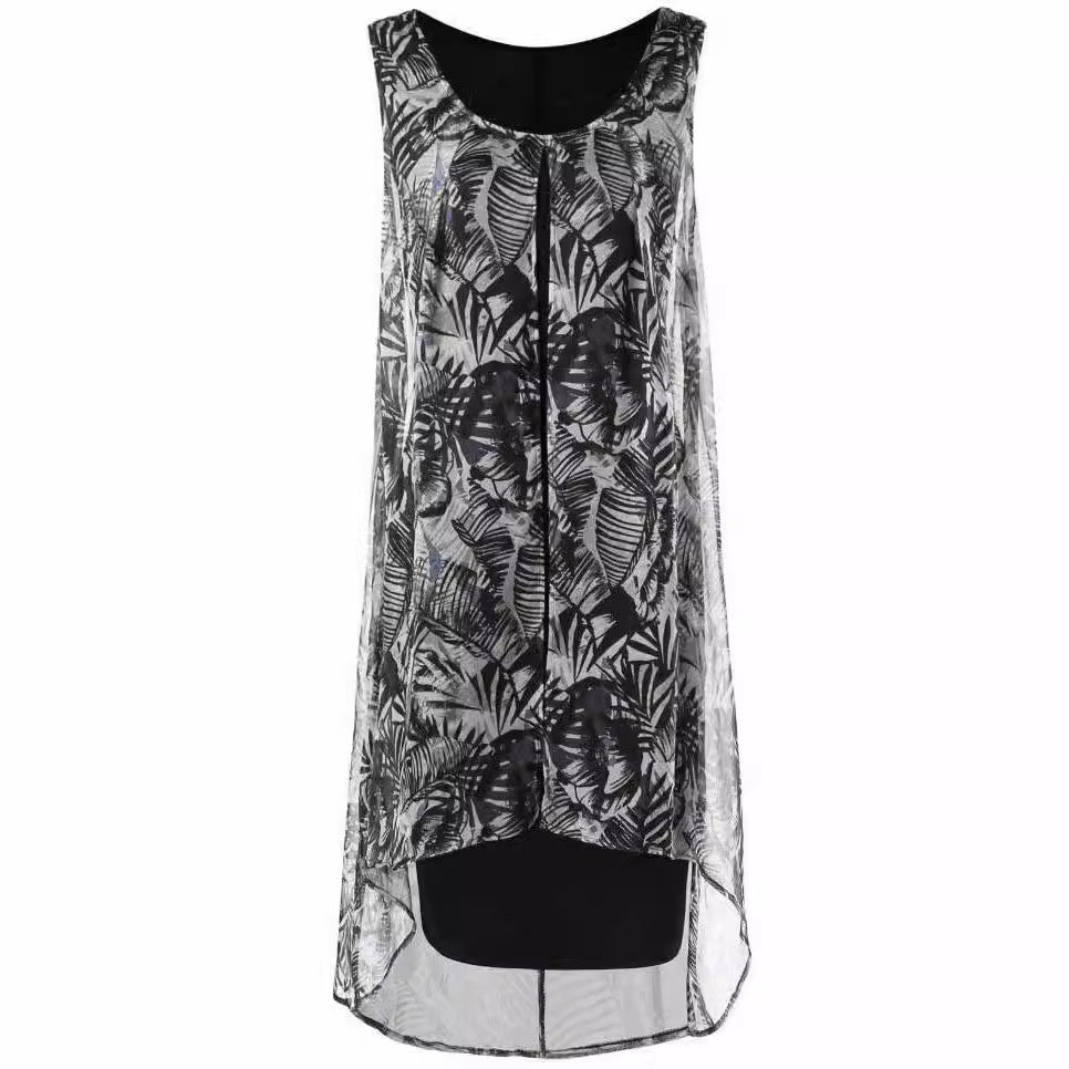 Damen modisches ärmelloses Overshirt R&B