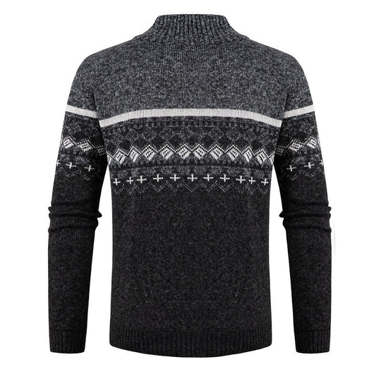 Herren modische Strickjacke mit hohem Kragen R&B
