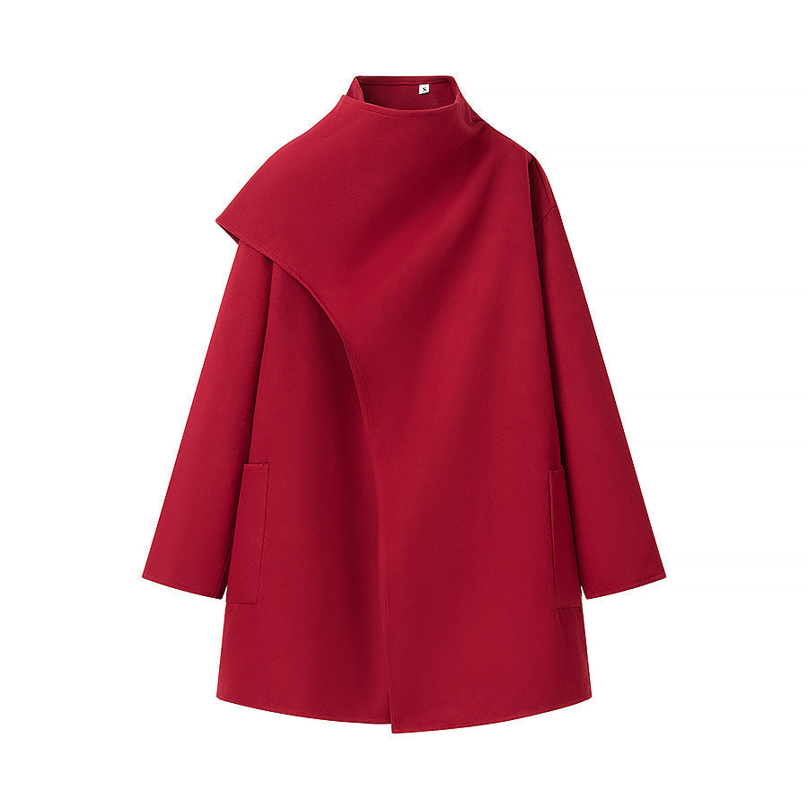 Damen Oversized Übergangsjacke mit asymmetrischem Schnitt und praktischen Taschen R&B