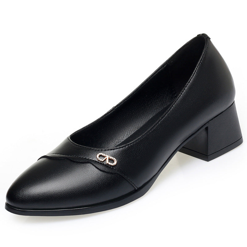 Damen Elegante Pumps mit komfortablem Blockabsatz und dekorativem Akzent R&B