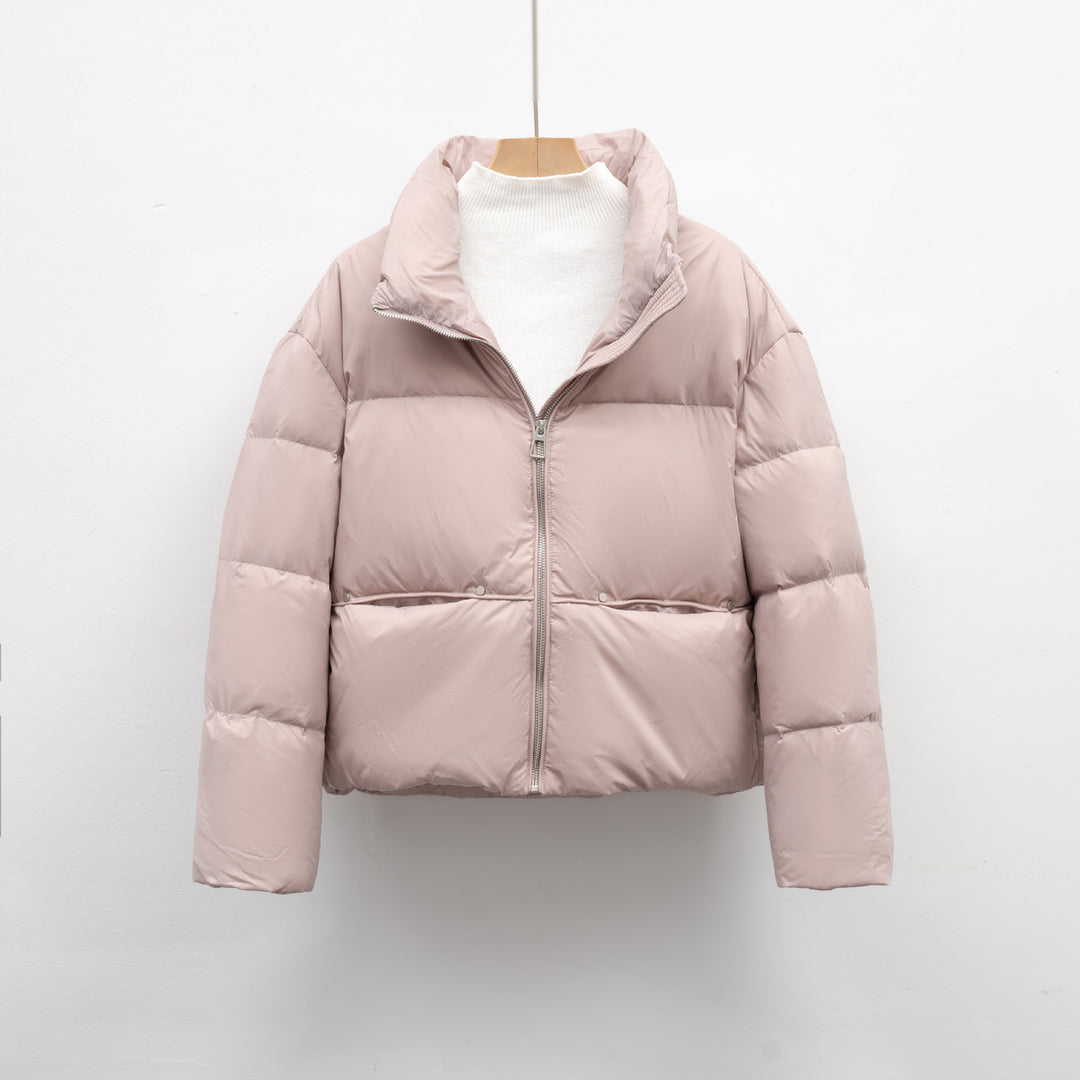 Damen hochwertige Steppjacke mit kurzem Schnitt R&B