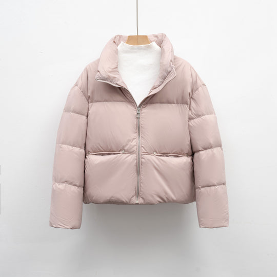 Damen hochwertige Steppjacke mit kurzem Schnitt R&B