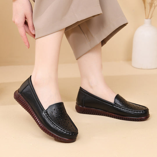 Damen Mokassins mit atmungsaktivem Lochdesign und rutschfester Sohle R&B