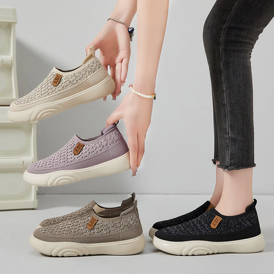 Damen Bequeme Slip-On Freizeitschuhe R&B