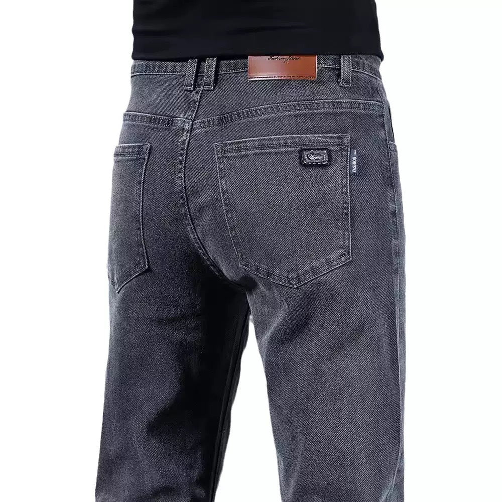 Herren modische Slim-Fit Jeans aus weichem Denim