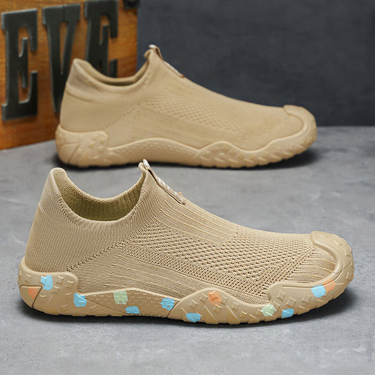Damen Atmungsaktive Slip-On Sportschuhe mit rutschfester Gummisohle und elastischem Strickmaterial R&B