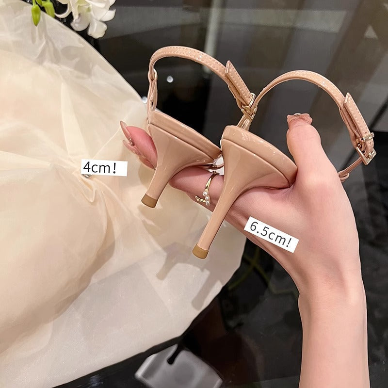 Damen elegante Slingback-Pumps mit modischem Schnallenverschluss und dezentem Absatz R&B