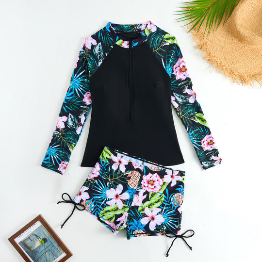Damen Sportlicher Langarm-Surfuanzug R&B