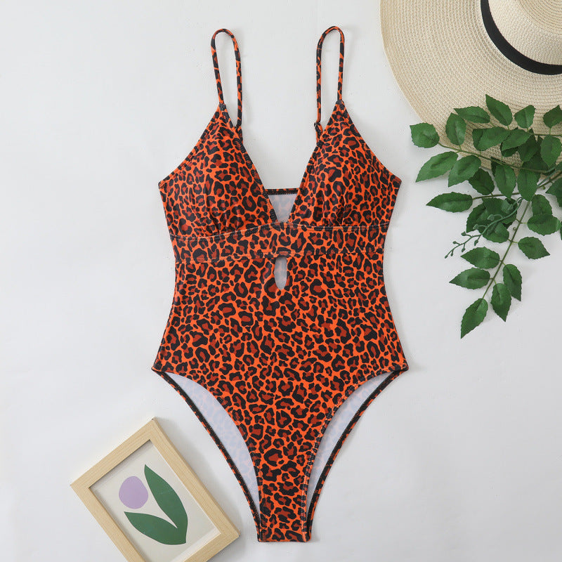 Damen Einteiliger Badeanzug im trendigen Animal-Print R&B