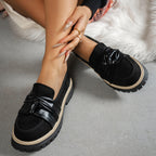 Damen Mokassins mit modischer Knotendetail und bequemer Profilsohle R&B