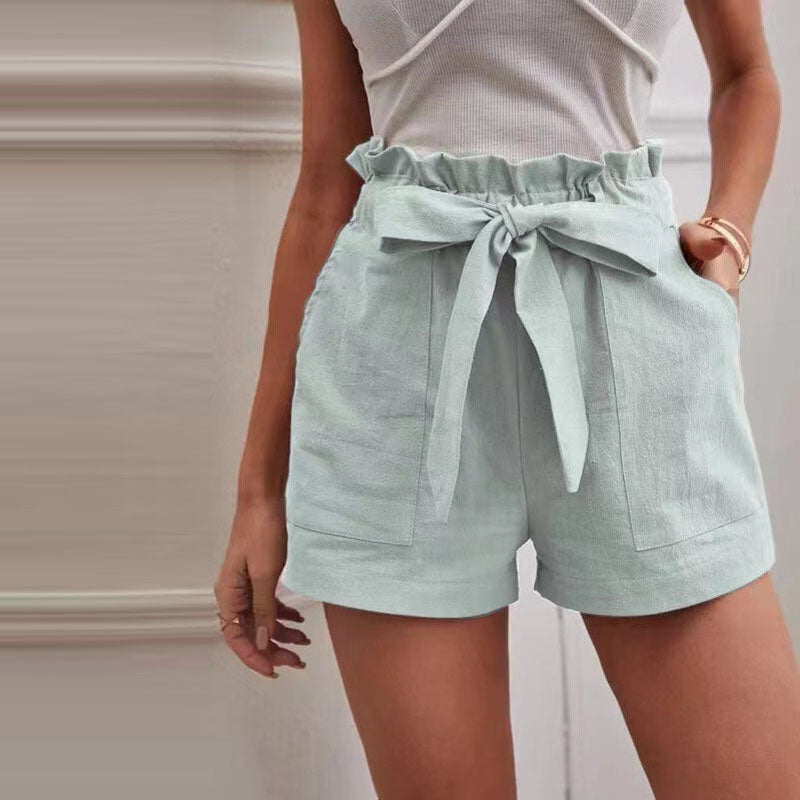 【Baumwolle】Lässige Einfarbige Shorts