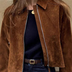Damen modische kurz geschnittene jacke mit geschmeidiger Textur R&B
