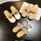Damen Slip-On Mules mit modischem Schleifendetail