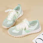 Damen Sneakers mit glänzenden Schnürsenkeln und atmungsaktivem Mesh-Obermaterial R&B