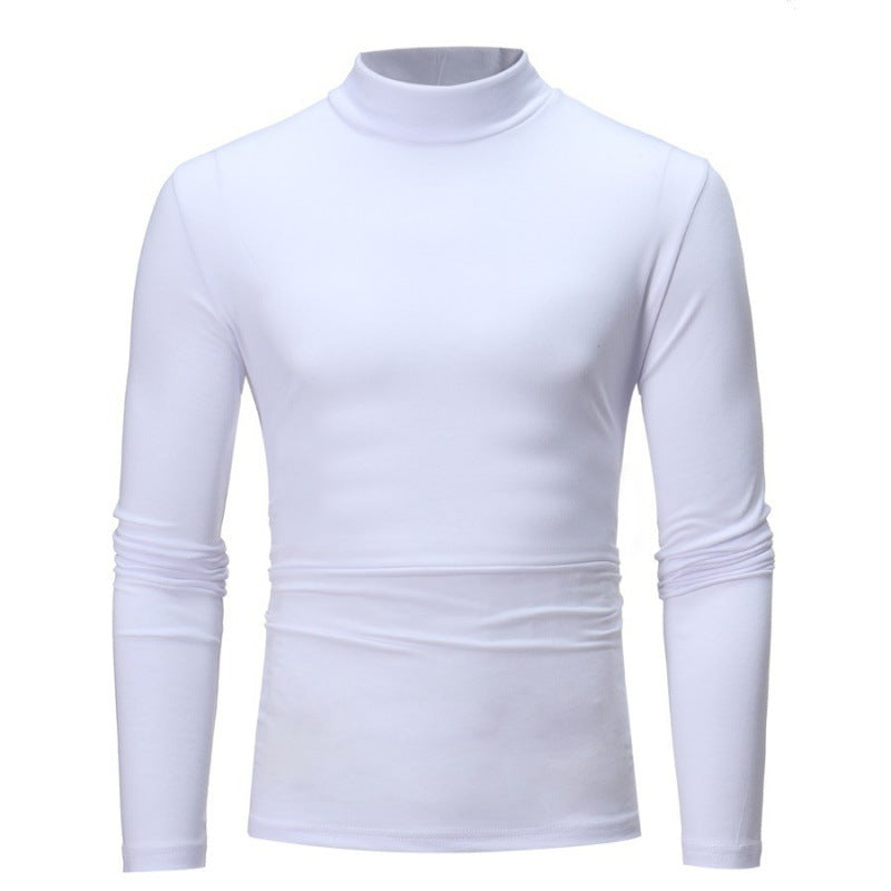 Herren Rollkragen Langarmshirt mit figurbetontem Schnitt und atmungsaktiver Stretch-Qualität R&B