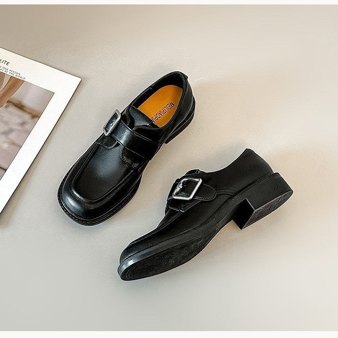 Damen elegante Schnürschuhe mit modischem Schnallen-Detail R&B
