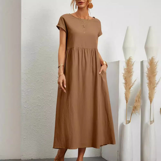Damen Maxikleid aus leichtem, luftdurchlässigem Stoff R&B
