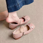 Damen Ballerinas mit dekorativem Riemchen und moderner Schleifenapplikation R&B