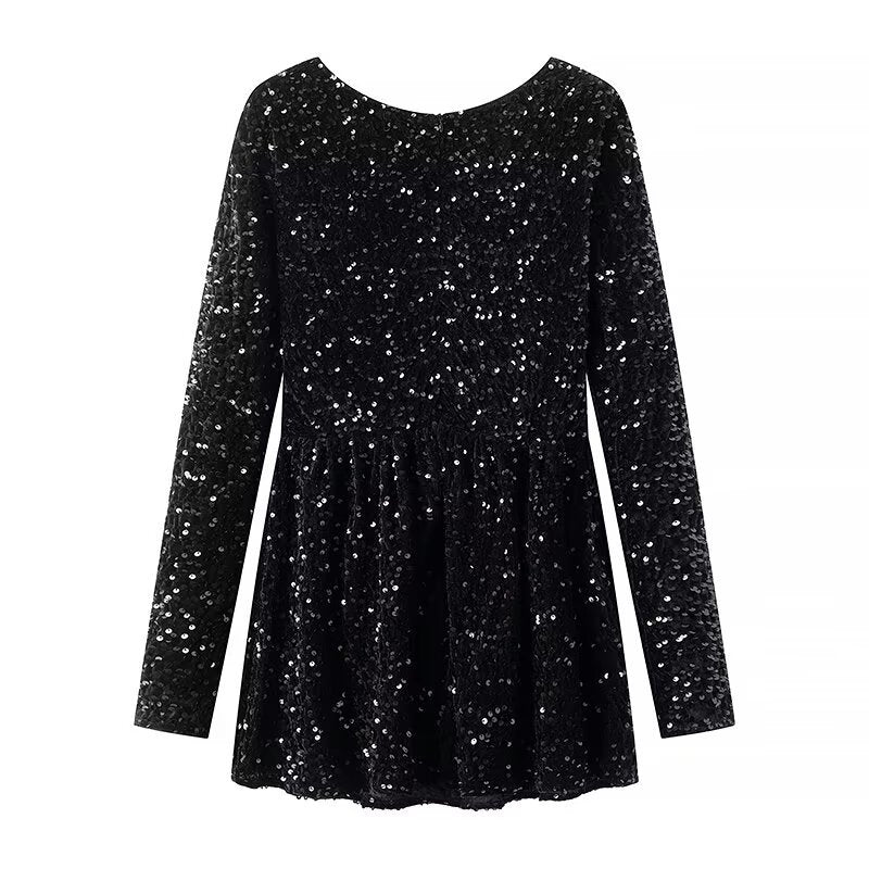 Damen Glitzerndes Abendkleid mit elegantem A-Linien-Schnitt R&B