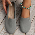Damen Slip-On Ballerinas aus atmungsaktivem Strickmaterial mit rutschfester Sohle R&B