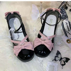 Damen elegante Mary Jane Slingback-Schuhe mit Zierschleife und bequemer Sohle R&B