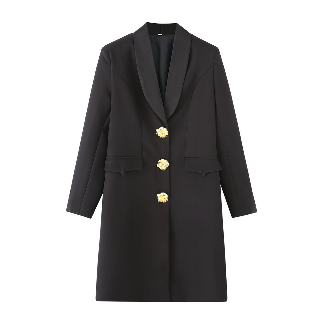Damen elegante Blazerjacke mit dekorativen Knöpfen R&B