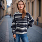 Damen kuscheliger Strickpullover mit Flair R&B