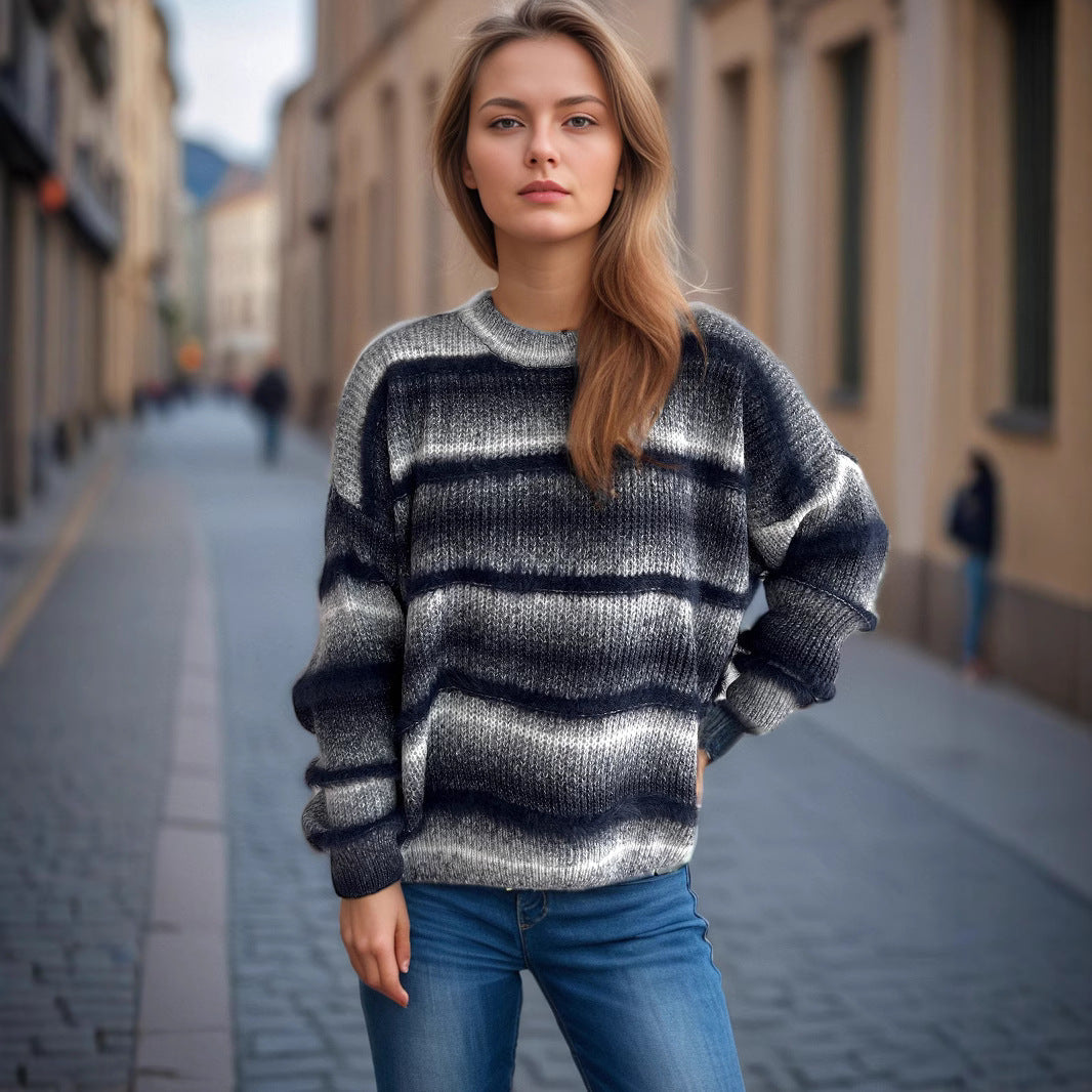 Damen kuscheliger Strickpullover mit Flair R&B