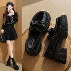 Damen elegante Loafer mit Knoten-Detail und komfortabler Plateausohle R&B