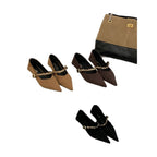 Damen spitze Pumps mit dekorativer Kettenapplikation R&B