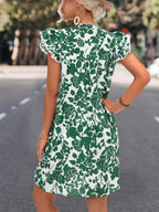 Damen Sommerliches Blumenkleid mit voluminösen Rüschendetails und komfortablem Schnitt R&B