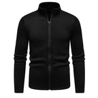 Herren Fleecejacke mit hoher Stehkragen und durchgehendem Reißverschluss R&B
