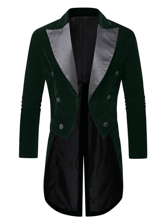 Herren eleganter Samtblazer mit modernem Schnitt und glänzenden Details R&B