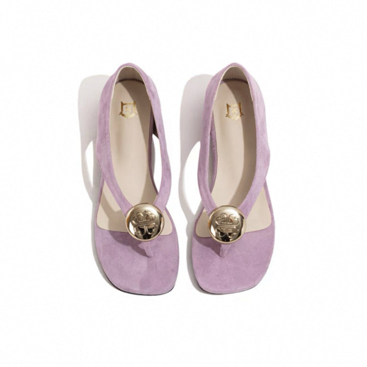 Damen Sandalen mit modischem Gold-Detail und ergonomischer Sohle R&B