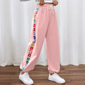 Damen Freizeit-Hose mit buntem Blumenmuster und elastischem Bund R&B