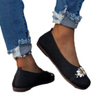 Damen Elegante und atmungsaktive Ballerinas mit floraler Verzierung