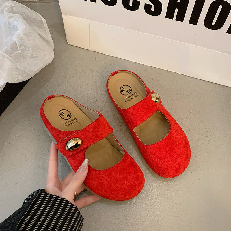 Damen Bequeme Clogs mit elegantem Riemen und modischer Verzierung R&B